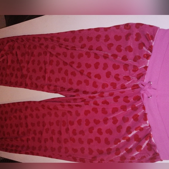 Sugar Thrillz Pink Heart Velvet Pant - Picture 4 of 4